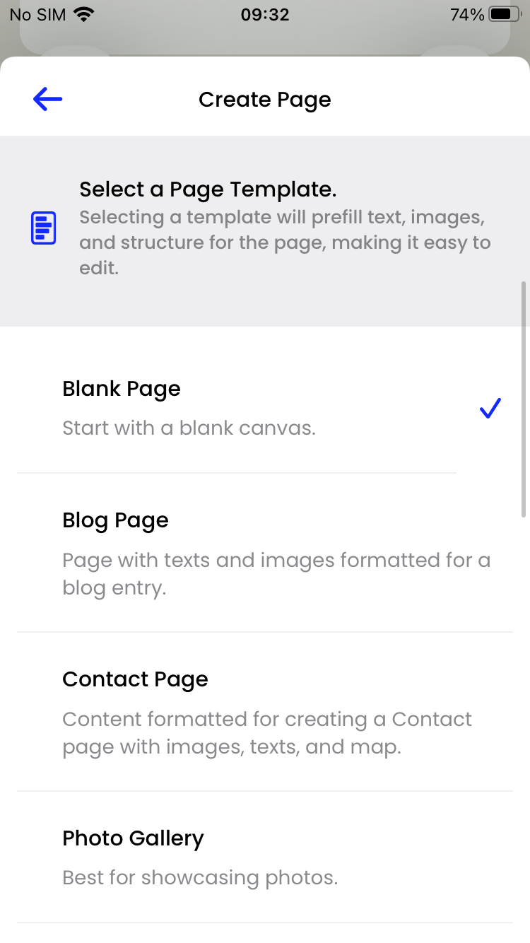 Create page 1